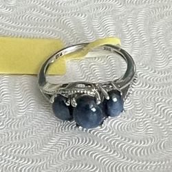 Star Sapphire Sterling Size 6 Ring