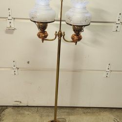 Vintage Brass and Copper Floor Lamp 