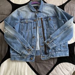 Men Distressed Jean Jacket