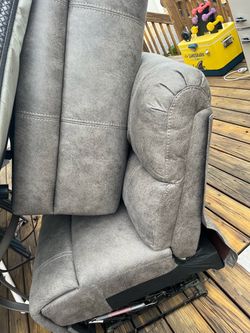 Gray Faux Leather Kerridon 3-pc. Reclining Sectional