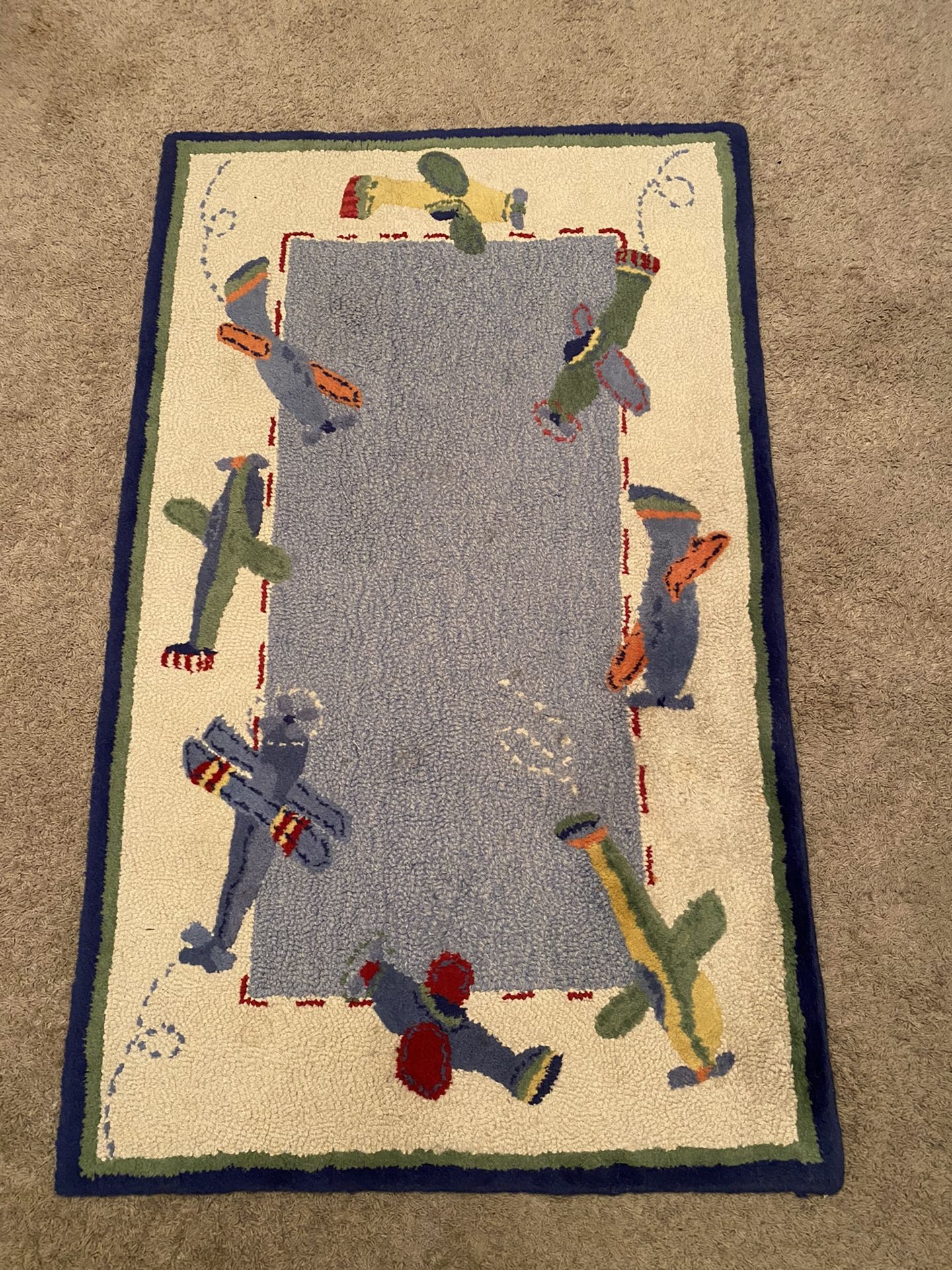 Airplanes Nursery Rug And Matching Lamp