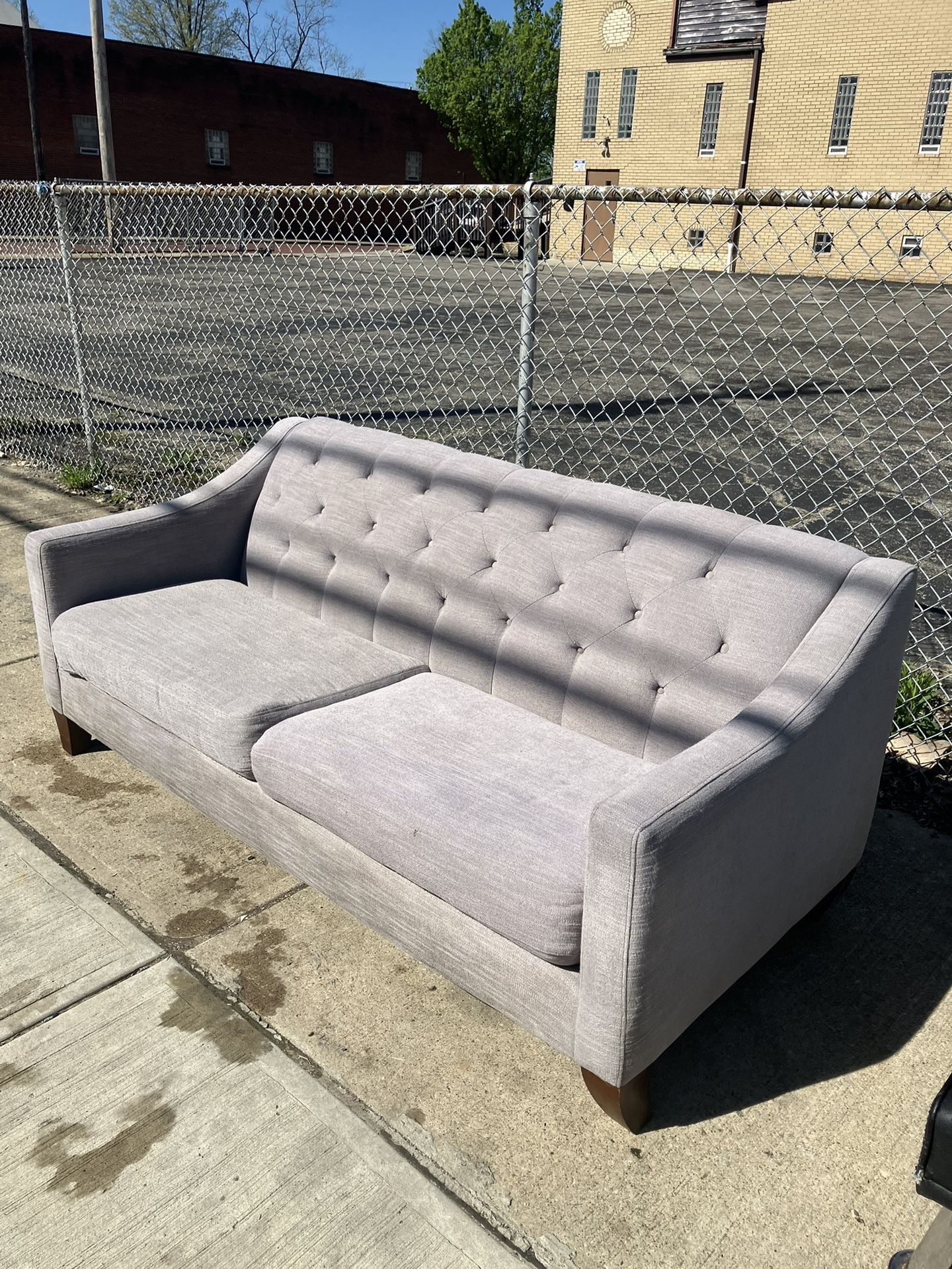 Grey Sofa W/buttons