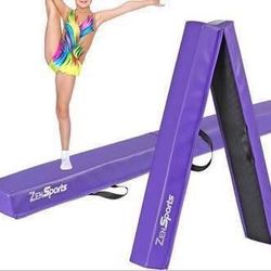 New 6ft Folding Balance Beam Folding Gymnastic Beam Extra Firm Foam Anti-Slip Bottom Floor Equip