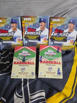 2026 Topps Finest Baseball Mega x3 & 2025 Topps Chrome Platinum Blaster Box x2 $420