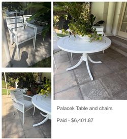 Palacek White Outdoor Table & Chairs Set