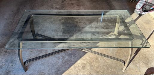 Glass top coffee table and end table set