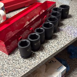 8PC 3/4" DR. SHALLOW IMPACT SOCKET CR-MO Set 1", 1-1/16", 1-18*J-14".1-516", 1-3/8"*, 1-7/16", 1-12")