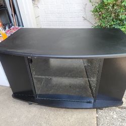TV Stand With Side Shelving/ Front Glass Door