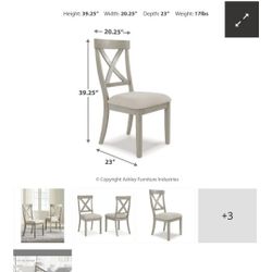 Table Ashley Graywash 4 Chairs 2 Bar Stool 