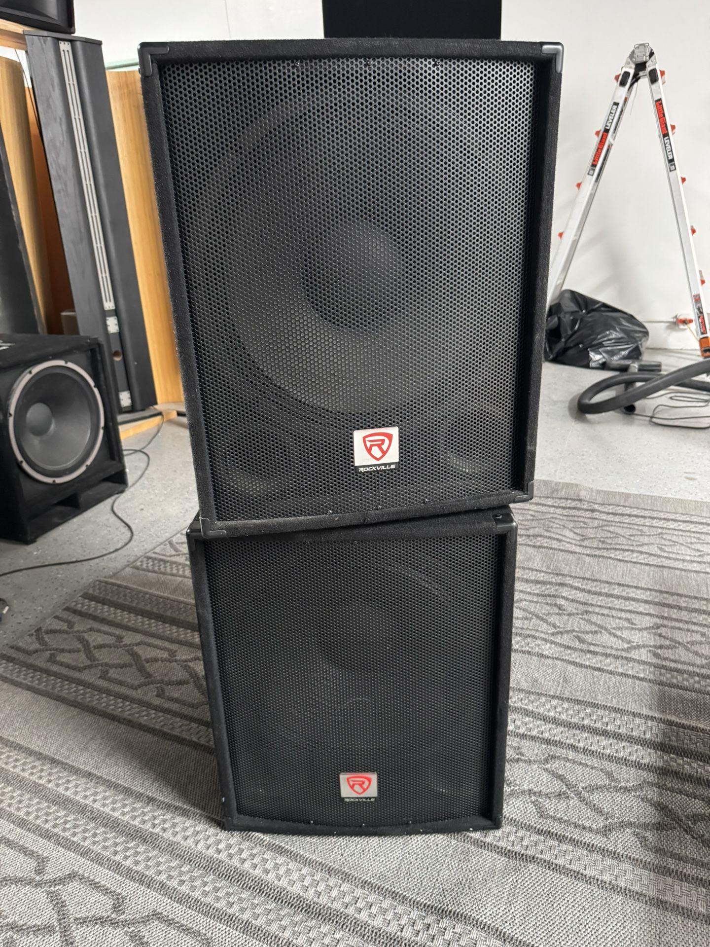 Used pair of ROCKVILLE SBG1188 18" Subwoofers.  