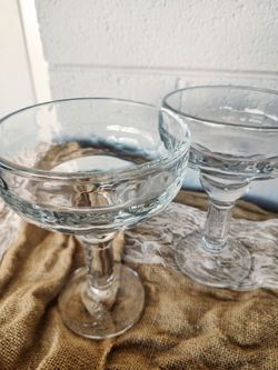 Set of 2 chunky margarita glasses 