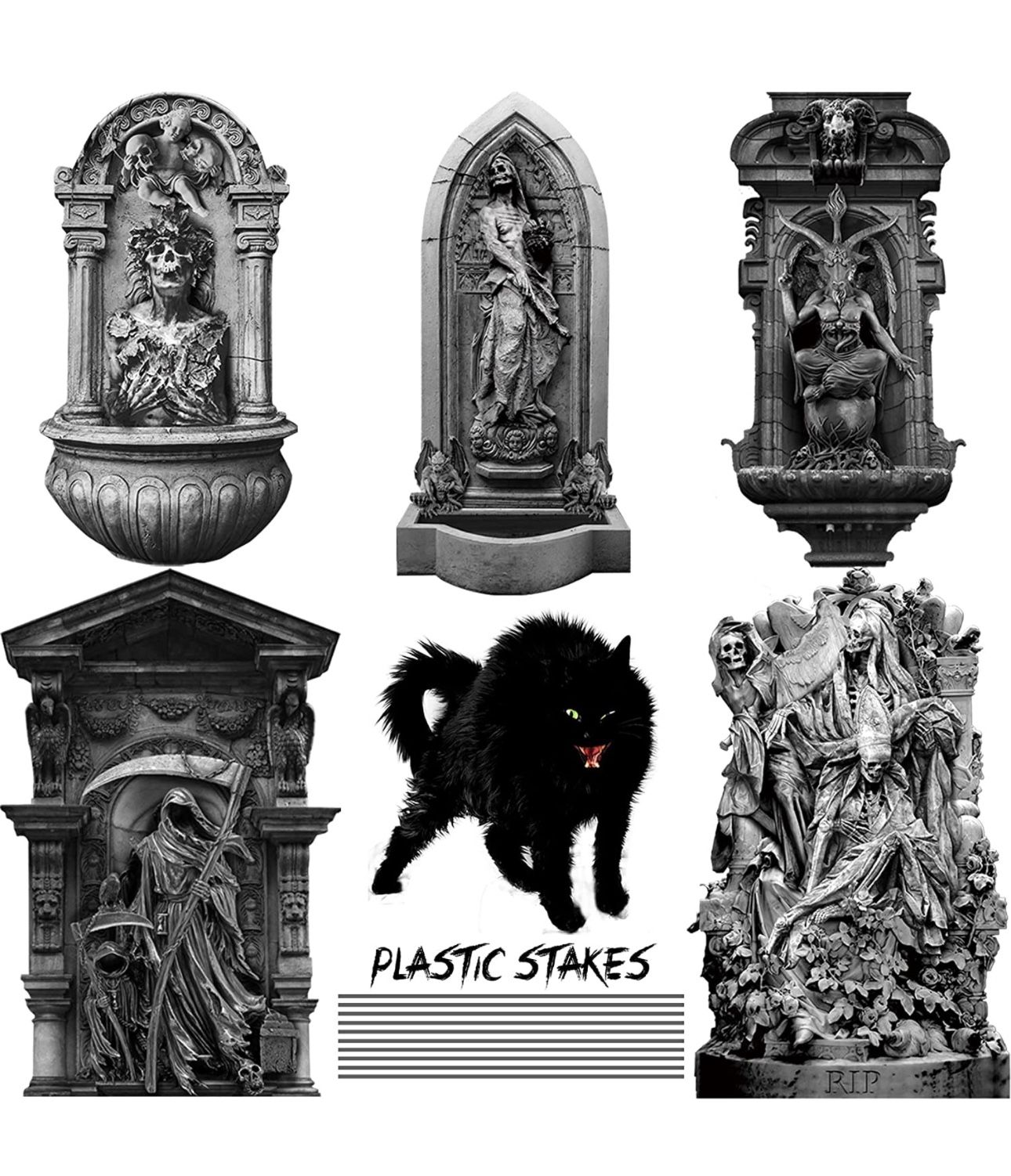 Tombstones Halloween Decor (6 Pack) 