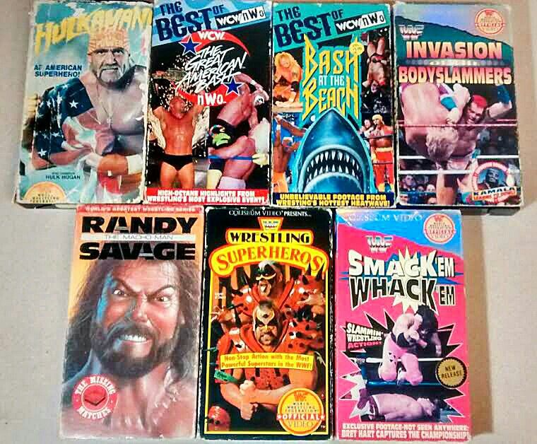 80's - 90's WWF & WCW WRESTLING VHS TAPES 🔥🔥🔥🔥