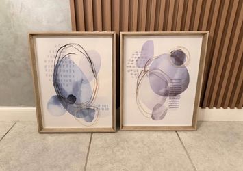 Wall art abstract 15 3/4in x 19 3/4 in - $25