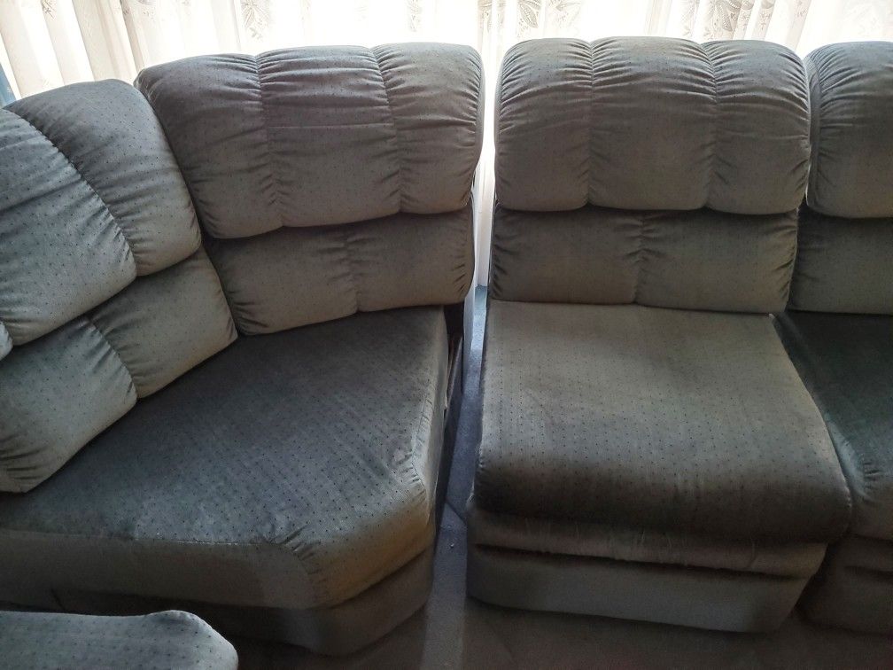 La Z Boy "Modular Seating" 4 sectional couch sofa with 2 recliners! for