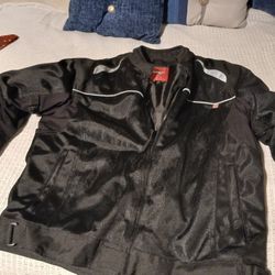 Noru Black Padded Motorcycle 🏍  Biker Jacket With Vest Men Size XL