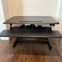 Seville Classics Airlift Height Adjustable Sit Desk Converter