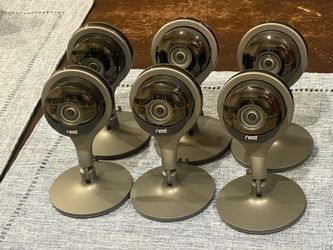 Lot of 6 Google Nest Cam Indoor Security Cameras (Model A0005)