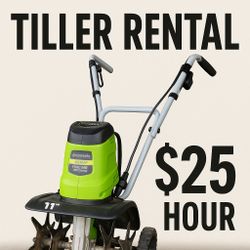 Rent This Greenworks Electric Tiller – Only $25/Hour!