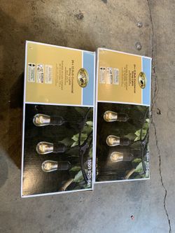 Hampton Bay 12-Light 24 ft. Black Commercial String Light