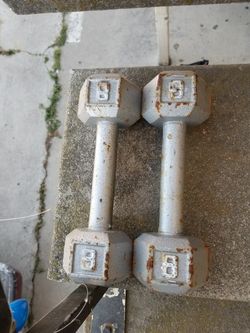 Pair of 8 pound Dumbells. $35 firm. Pickup in Oakdale