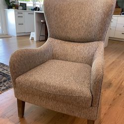 PENDING SALE - Grey Wingback Chair