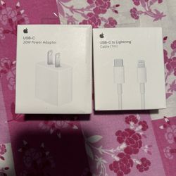 Apple 20watts Fast Charger USB-C Adapter and Charging Cable