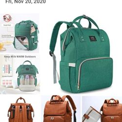 Beautiful Radiant Emerald Green  Diaper Bag