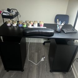 Nail Table, Acrylic,Lamp