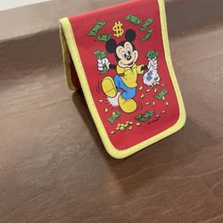 Vintage Mickey Mouse Bi-Fold Wallet, Coin Pouch & Photo Sleeves