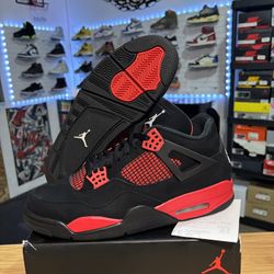 AIR JORDAN 4 RETRO “RED THUNDER” SIZE 12