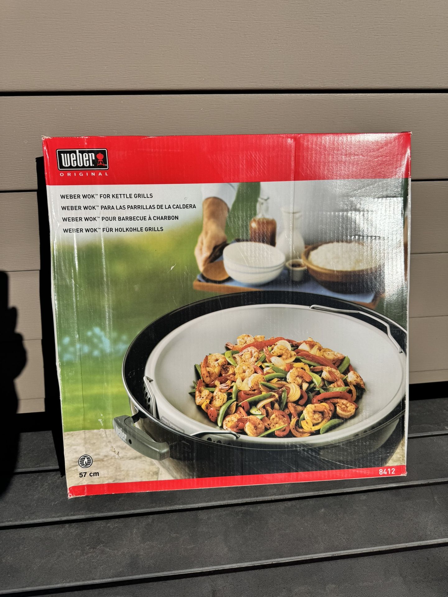 Rare Brand New Weber 22” Kettle Stainless Steel Wok (Weber Item # 8412) 