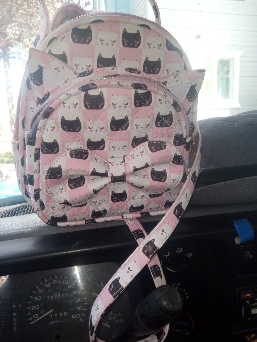 Kitty Cat Backpack Purse
