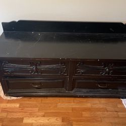 Black 4 Drawer Dresser 