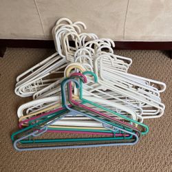Lots Of Plastic Hangers