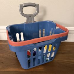 Shopping Cart With A Few Grocery Items