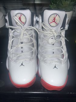 Jordan 6 Rings White/university Red 10.5