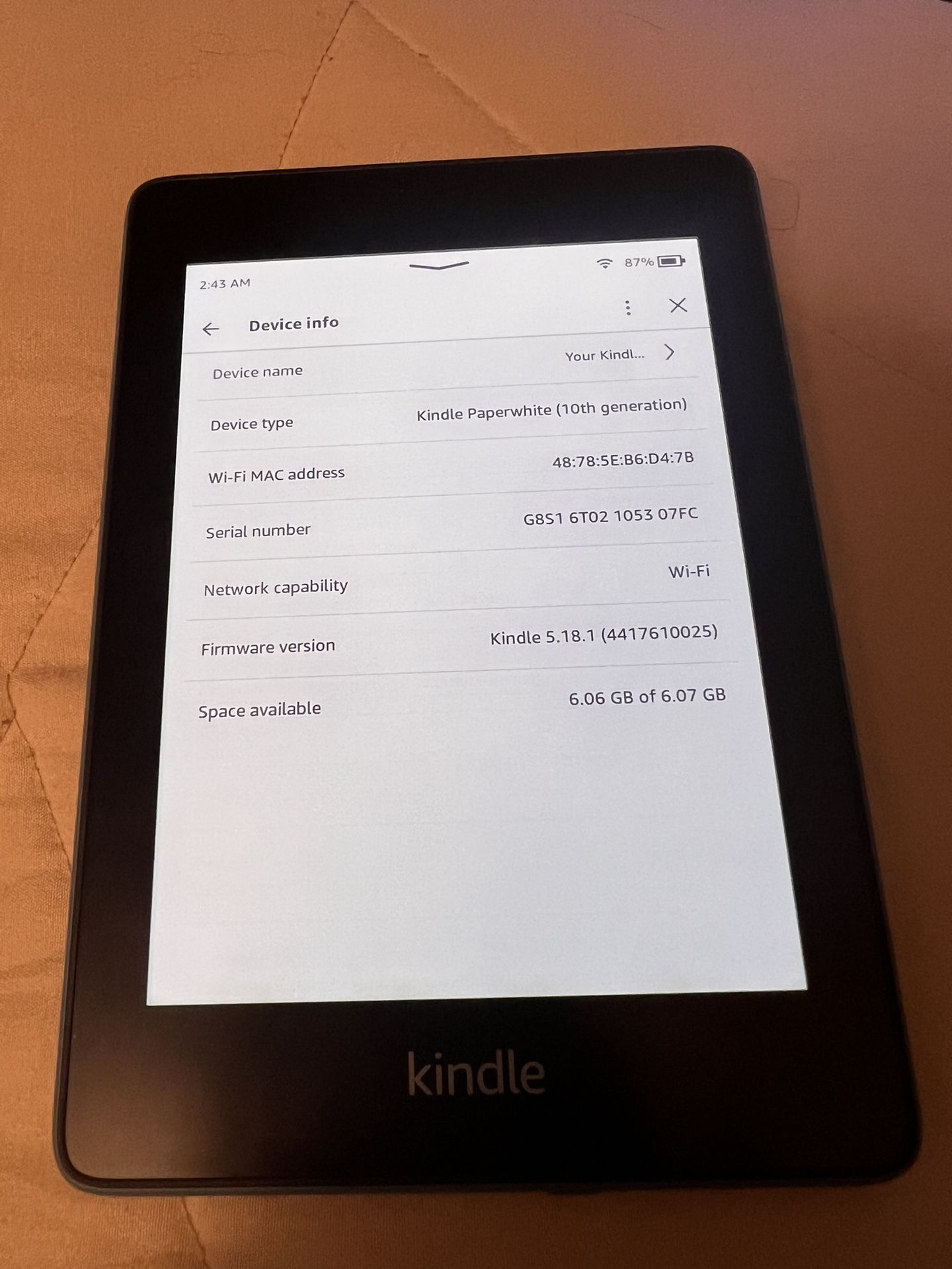 KINDLE Paperwhite (10th Generation)