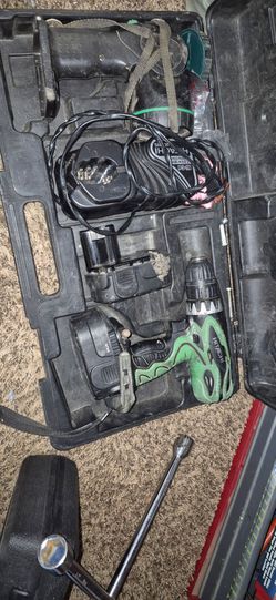 Hitachi drill, light and charger