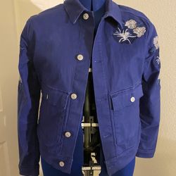 LULAROE : JEAN JACKET/ EMBROIDERED