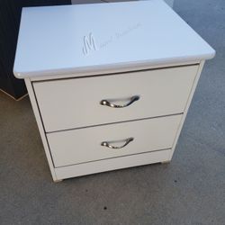 Single White Bedroom Nightstand
