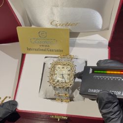 CUSTOM MOISSANITE WATCH WITH CROWN