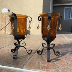 Pair. Candle Holders.