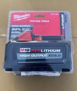 Milwaukee new 6ah battery high output M18