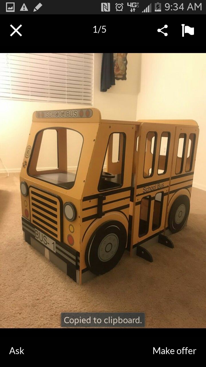 Kids school bus desk