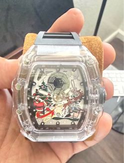Skeleton Watch Clear Case Christmas Dial