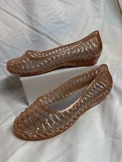 Gold Glitter Sandal Flats