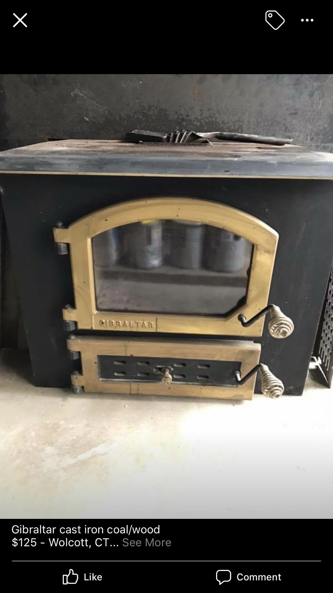 Gibraltar cast iron coal/wood stove