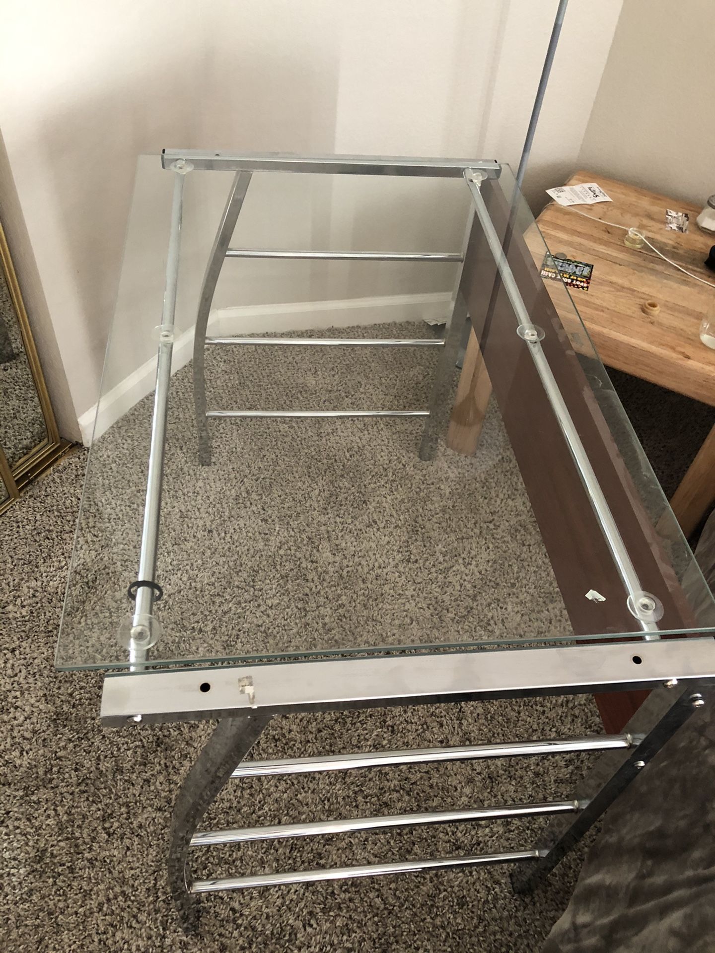 Glass desk