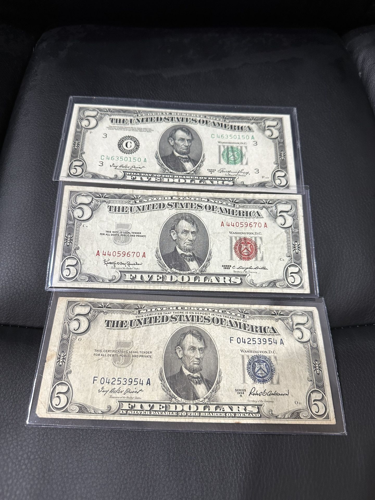 $5 Collection Red, Green. & Blue Seals 